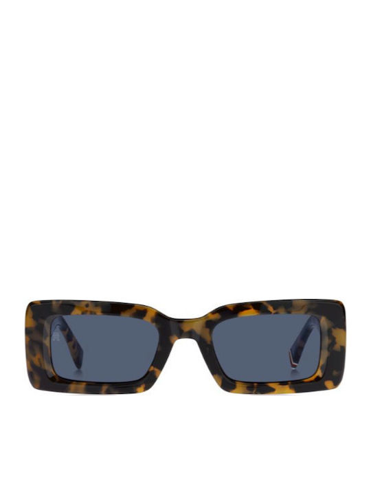 Tommy Hilfiger Sunglasses Brown with Acetate Frame & Blue Lens