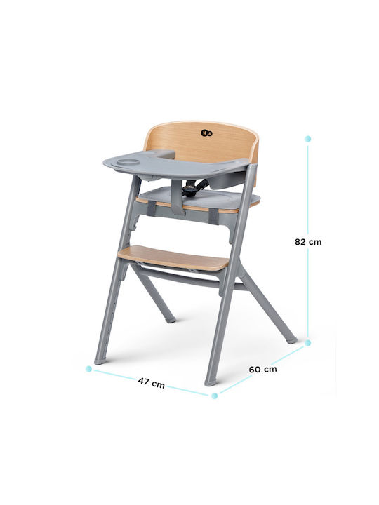 Kinderkraft Livy Baby Highchair 4 in 1 with Adjustable Height Gray