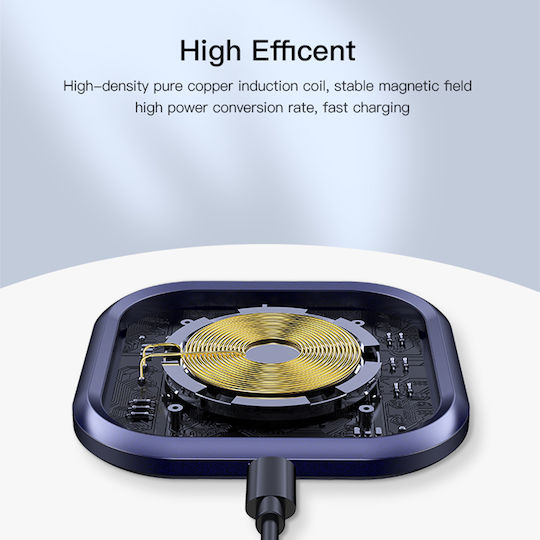 Yesido Ασύρματος Φορτιστής (Qi Pad) 15W Μαύρος (Ds14)