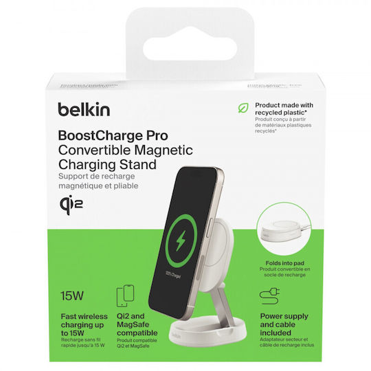 Belkin Wireless Charger Qi2 15W Whites (BOOST Charge Pro Qi2)
