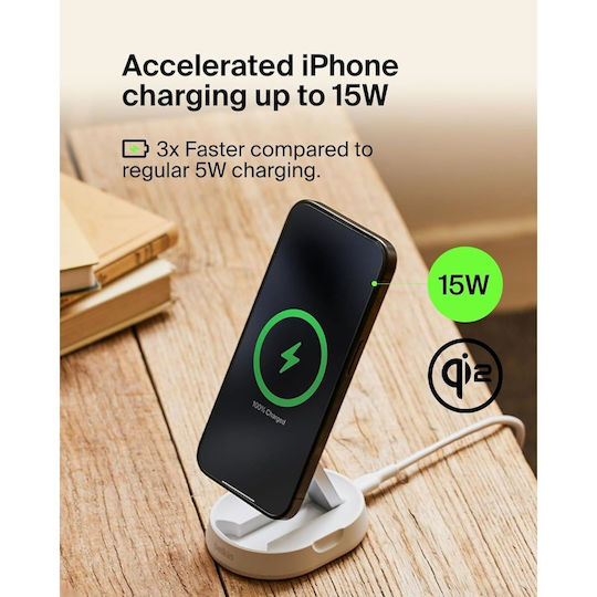 Belkin Wireless Charger Qi2 15W Whites (BOOST Charge Pro Qi2)