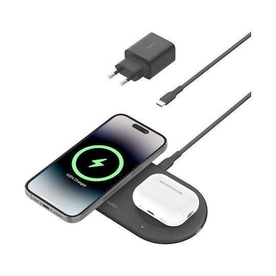 Belkin Wireless Charger (Qi Pad) 15W Blacks (BOOST Charge Pro 2in1)