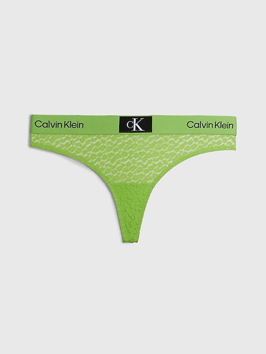 Calvin Klein Modern Femeie Șir de caractere cu Dantelă Verde