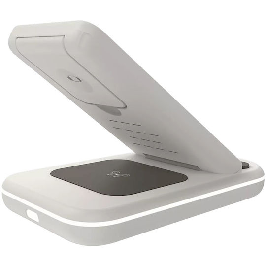 Canyon Ασύρματος Φορτιστής (Qi Pad) 15W Cosmic Latte (WCS-304)