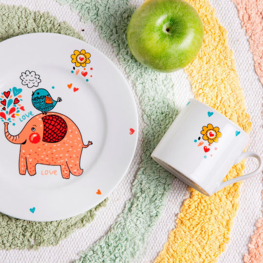 SP Tableware Set Essgeschirr aus Porzellan Gray 4Stück