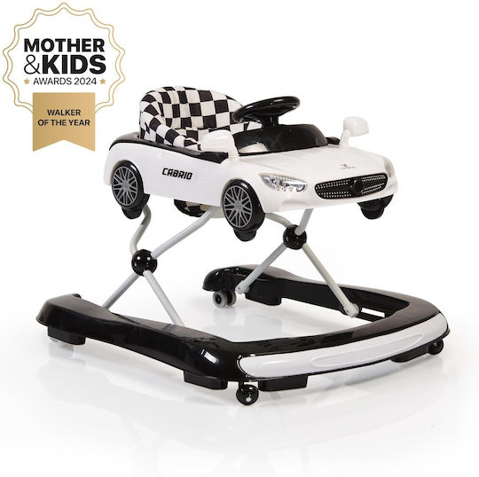Cangaroo Cabrio Baby Walker with Music for 6+ Months White