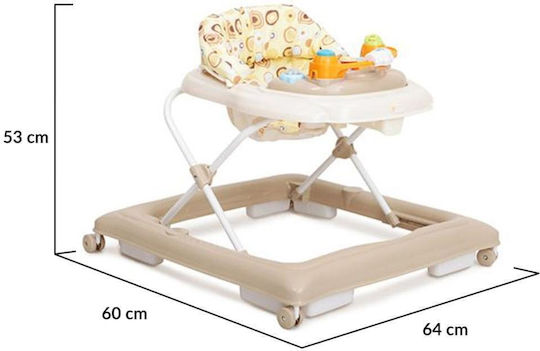 Cangaroo Eddy Baby Walker with Music for 6+ Months Beige 101987