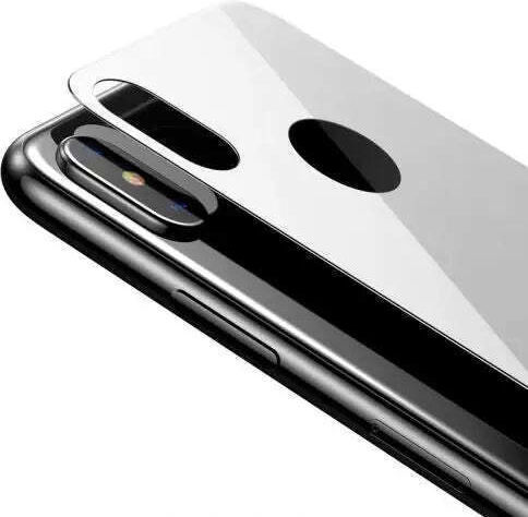 Baseus Iphone Xs Max 0.3 Mm Full Coverage Curved T-glass Rear Protector White Sgapiph65-bm02