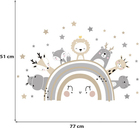 Sipo Kinder Wandsticker Wand 51x77cm