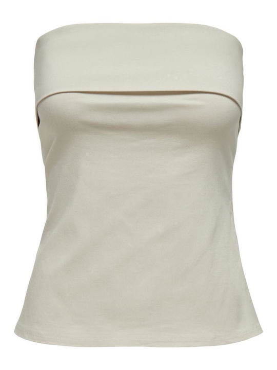 Kind Γυναικεία Μπλούζα Strapless Μπεζ