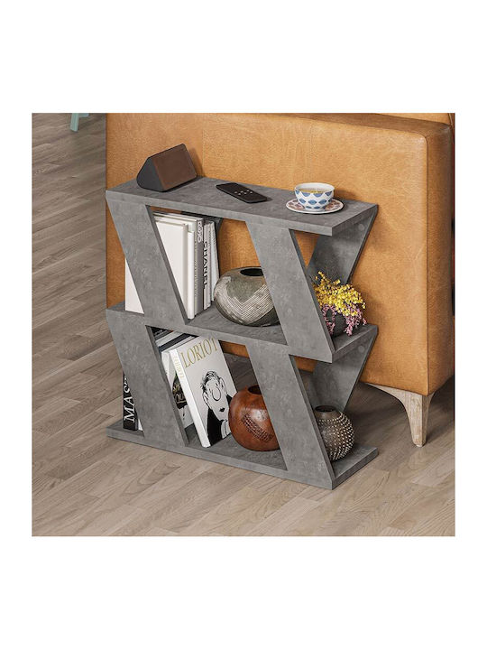 Rectangular Side Coffee Table Lazena Wooden Anthracite W60xL22xH57cm