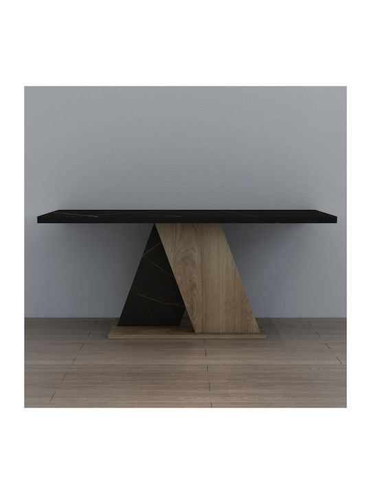 Rectangular Coffee Table Dile Natural-Black L110xW55xH47cm