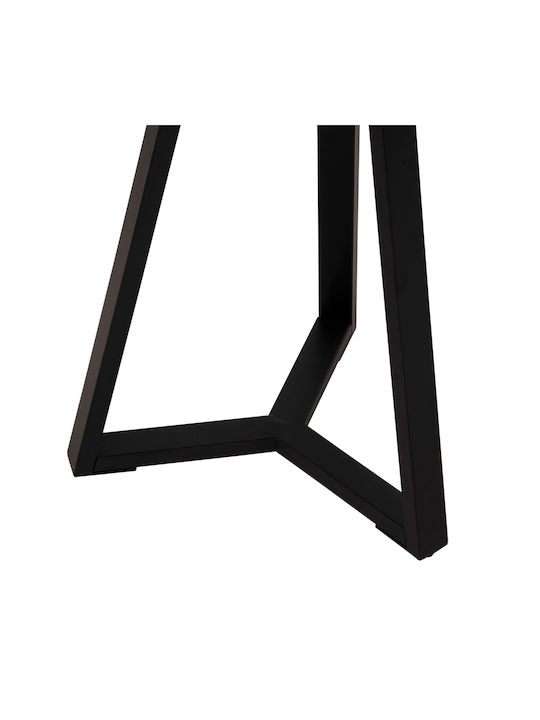 Round Side Table Rocket Wooden Walnut-black L45xW45xH55cm.