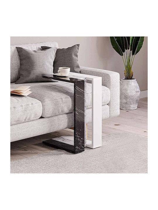 Rectangular Side Coffee Table Muju Wooden Black W40xL30xH57cm
