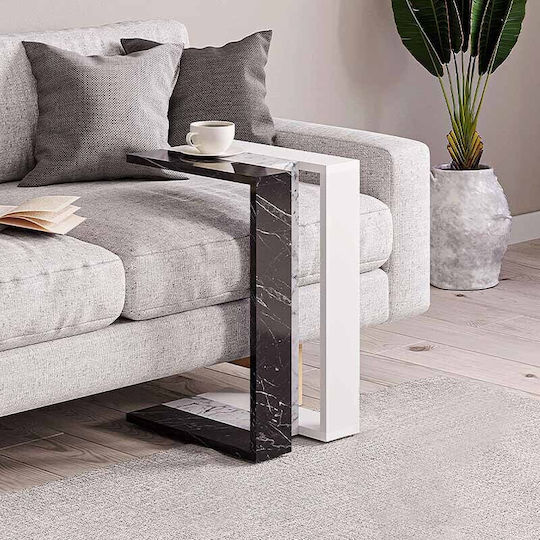 Rectangular Side Coffee Table Muju Wooden Black W40xL30xH57cm