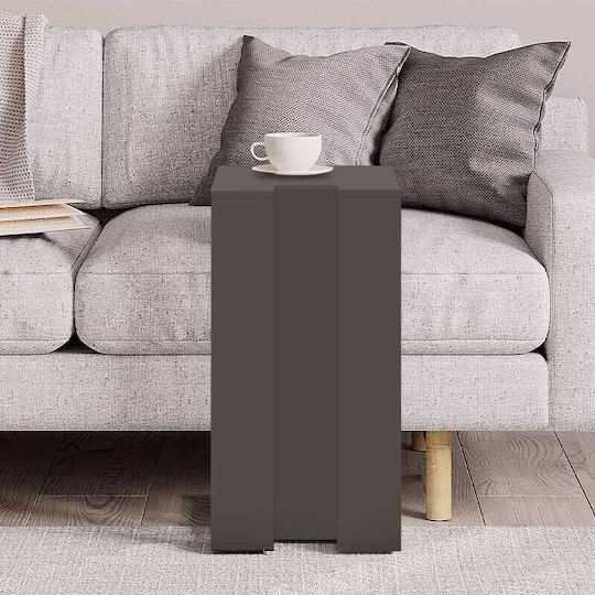 Masă Laterală Rectangulară Muju Din Lemn Culoare Antracit L30xL40xÎ57cm