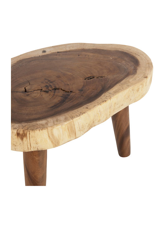 Oval Zentral Kaffeetisch Dompu aus Massivholz M66xB44xH46cm HomeMarkt
