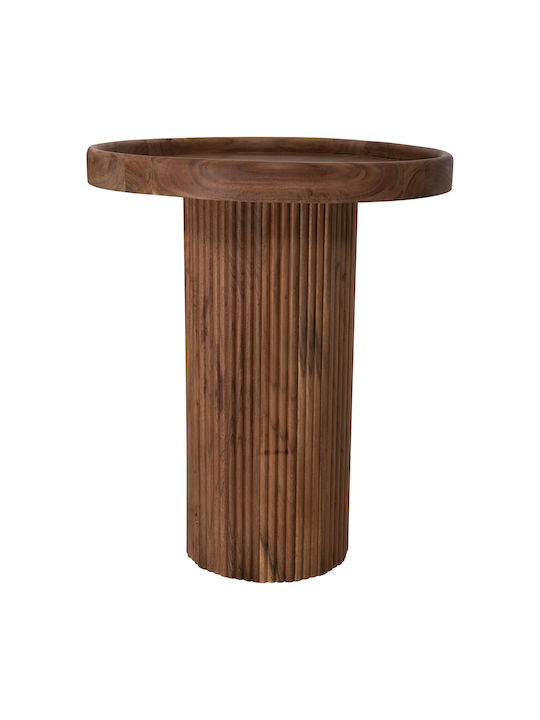 Rundes Beistelltisch Rajjeh aus Massivholz Akazie Natürliche M50xL50xH60cm