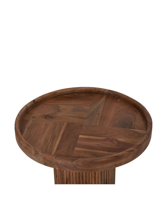 Rundes Beistelltisch Rajjeh aus Massivholz Akazie Natürliche M50xL50xH60cm
