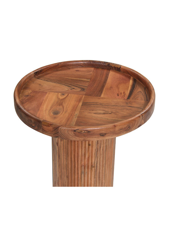 Rundes Beistelltisch Rajjeh aus Massivholz Akazie Natürliche M50xL50xH60cm