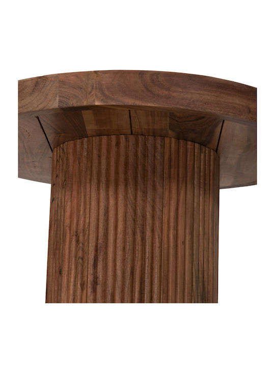 Rundes Beistelltisch Rajjeh aus Massivholz Akazie Natürliche M50xL50xH60cm