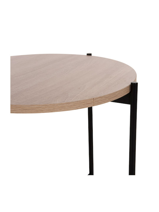 Round Side Table Sonoma Wooden Sonoma M36xW36xH55cm