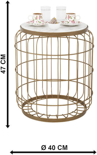 Masă Laterală Rotundă TBH-06 AB Din Lemn Oxidat L42xP42xÎ46cm