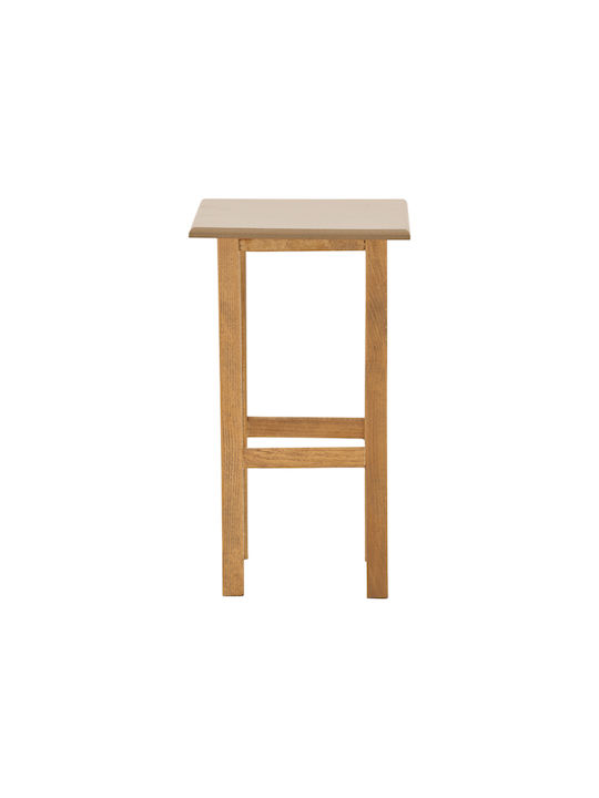 Square Side Table Bajok made of Solid Wood Λούστρο Καρυδί L35xW35xH62cm