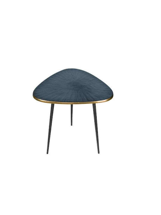 Oval Beistelltisch Blau L45xB45xH47cm