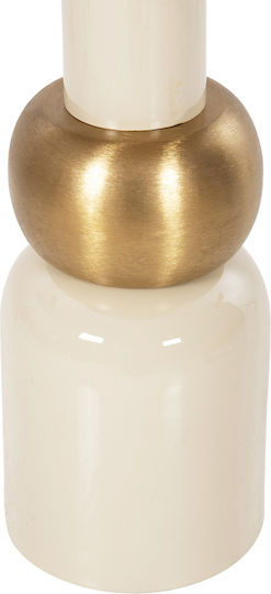 Round Side Table Metal Ecru-Gold M40.5xL40.5xH62cm