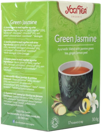 Yogi Tea Verde Ceai Produs organic 17 Pungi 30.6gr 1buc cu Aromă Jasmine