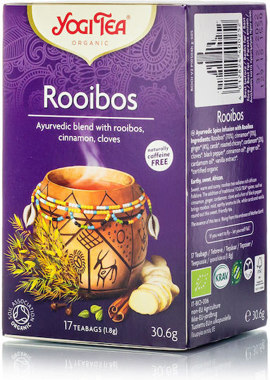 Yogi Tea Червено Чай Органичен продукт Rοoibos 17 Чанти 30.6гр 1бр