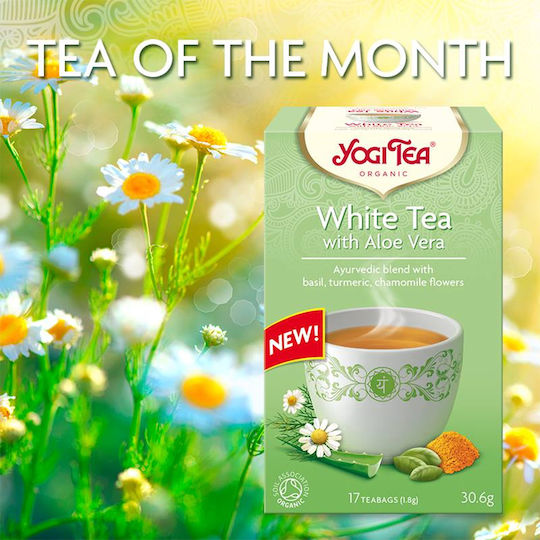 Yogi Tea Λευκό Τσάι Βιολογικό Προϊόν 17 Φακελάκια 30.6gr με Άρωμα Aloe Vera