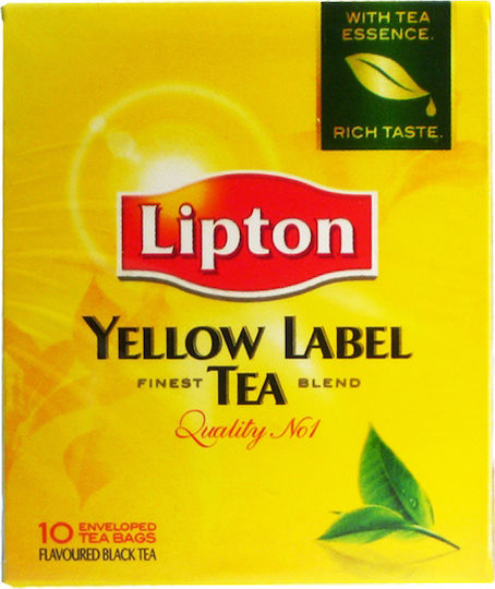 Lipton Μαύρο Τσάι Yellow Label 10 Φακελάκια 15gr