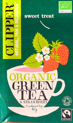 Clipper Green Tea Strawberry 20 Bags 40gr