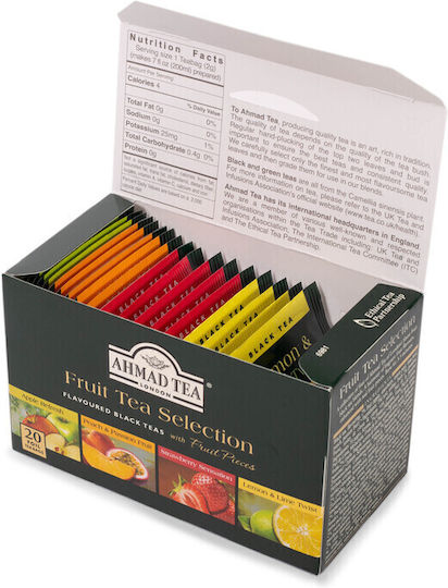 Ahmad Tea Μαύρο Τσάι Fruit Tea Selection 20 Φακελάκια
