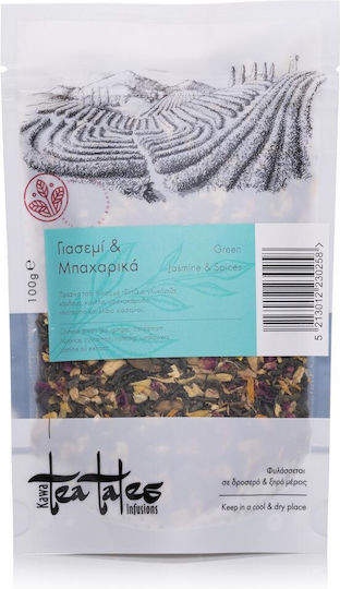 Kawacom Grün Tee Tea Tales 100gr 1Stück mit Aroma Jasmin & Gewürze