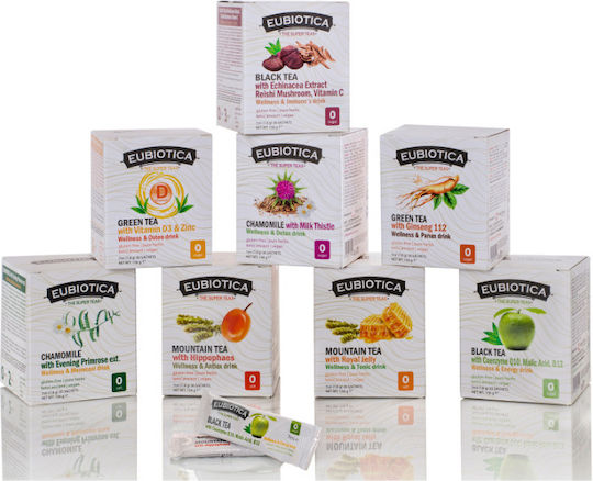 Eubiotica Beverage Wellness & Osteo Tea Green tea with D3 and Zinc Sticks 156gr