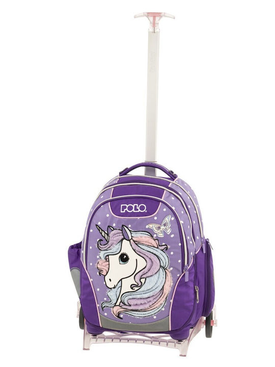 Polo Base-Free School Bag Trolley Elementary, Elementary Unicorn with Water Bottle Holder 20Liters 2024