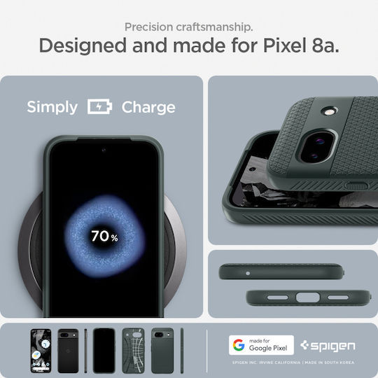 Spigen Liquid Air Back Cover Silicone Green (Google Pixel 8a)