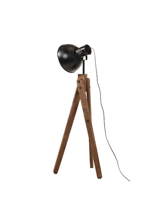 vidaXL Floor Lamp H120xW45cm. with Socket for Bulb E27 Black
