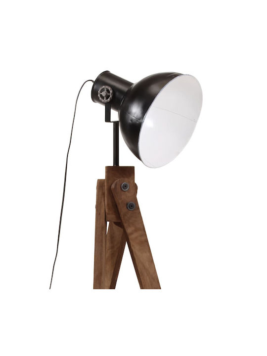 vidaXL Floor Lamp H120xW45cm. with Socket for Bulb E27 Black