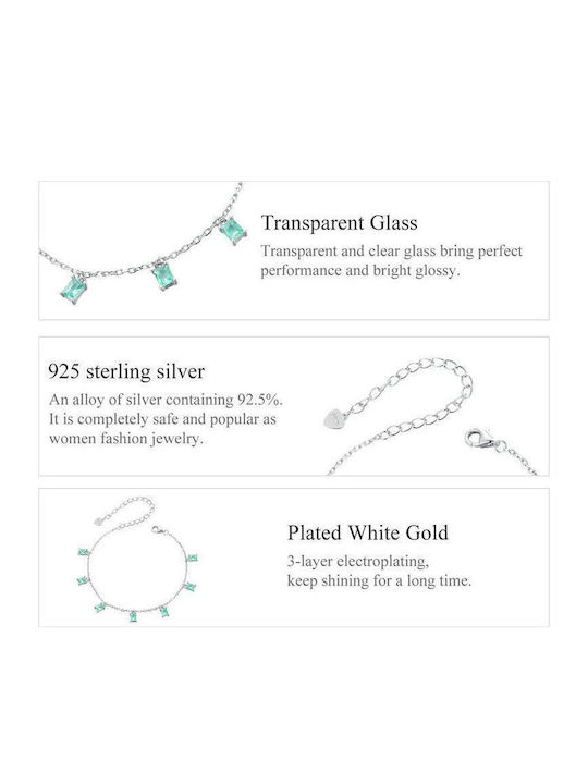 Bamoer Women's Silver Chain Bracelet 6cm