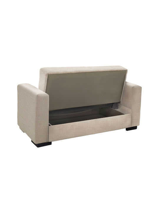 Vox Canapea Cu Două Locuri Pat Cu Spațiu De Depozitare Crem 155x85x83cm
