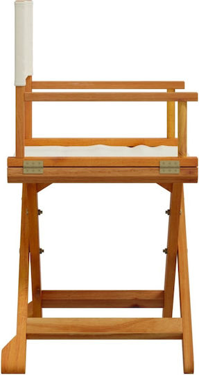 Regiestuhl Hölzernes Cream mit Kissen 6Stück 53x47x90cm.