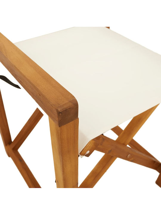 Director's Chair Wooden Cream with Cushion 6pcs 54x53.5x85.5cm
