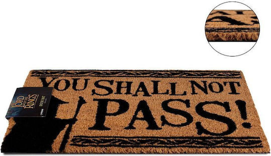 Pyramid International Entrance Mat made of Coir with Anti-slip Backing Lord Rings You Shall Not Pass Beige 40x60cm