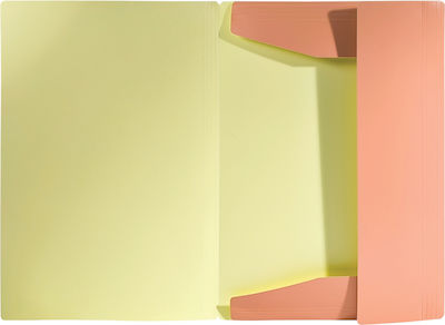 Plastic Folder with Elastic Band Pastel Orange & Yellow 25x35 Typotrust