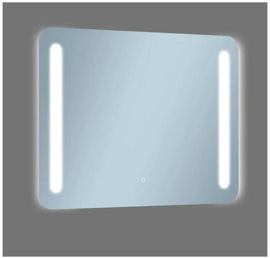 Καθρέπτης Μπάνιου Led Αφής 80x60cm