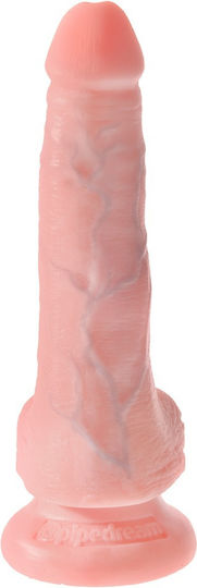 King Cock Ρεαλιστικό Dildo με Όρχεις και Βεντούζα Light 15cm